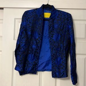 Flores & Flores blue black silky blazer